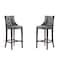 Manhattan Comfort Fifth Avenue Faux Leather Barstool in Pebble Grey - Set of 2 2-BS007-PE - alternate 1